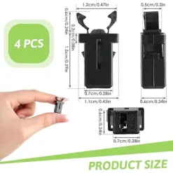 Stolar>4 st slitstarka behållarlockspännen, kompatibel med Brabantia soptunnor, vattentät touch top lock, flexibel behållarlockspänne, lämplig