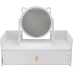 Sminkbord>1 st Sminkspegel för skrivbord med förvaringslåda, sminkspegel för flickor