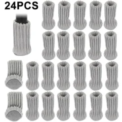 Stolar>24 st stickade stolsbensskydd möbelbord bordsben grå