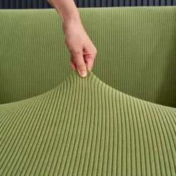 Soffor>1 st Stretchigt All-Over Sofföverdrag, Halkfritt, Djurvänligt, Maskintvättbart, Modern Jacquarddesign för Kontor & Vardagsrumsinredning, Grön, Kontorsdekor | Fyndiq