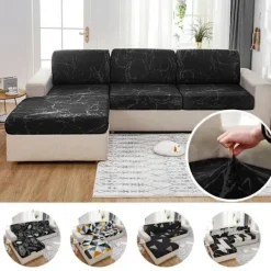 Soffor>1 ST Stretch-sittöverdrag för vardagsrumsmöbler Skydd Elastiskt tryckt överdrag Universal för alla årstider sanjiaoxing Plus(XL)