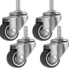 Stolar>4 st Svänghjul, 25mm Stam Möbelhjul i M615, Svängbara Gummihjul, För Vagnar, Trolley, Spjälsäng, Skåp, Bord, Lastning