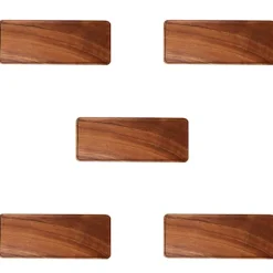 Matgrupper>5 st. Sydamerikanska Valnötsbrickor, Massivt Trä Eftermiddagstebricka, Fruktbricka, Kaffeshop Enkel