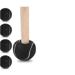 Stolar>4 st Tennisbollar Bulk för Möbelben Tennisboll Stolsbensskydd för Golvskydd Boll Skrivbordsbensskydd (Svart)