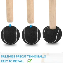 Stolar>4 st Tennisbollar Bulk för Möbelben Tennisboll Stolsbensskydd för Golvskydd Boll Skrivbordsbensskydd (Svart)