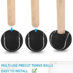 Stolar>4 st Tennisbollar Bulk för Möbelben Tennisboll Stolsbensskydd för Golvskydd Boll Skrivbordsbensskydd (Svart) blcak