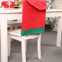 Stolar>4 st tomtebordsstolöverdrag tomteluva juldekoration