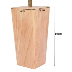 Småbord>4 st Trä Möbelben 10cm Sängskåpsben med Monteringsplatta