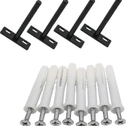 Hyllor>4 st 4-tums Flytande Hyllkonsoler 10mm Väggmonterad Hylla Osynlig Konsol Dolda Hyllkonsoler Med 8 Skruvar Och 8 st 60mm Expansionsrör PLAY