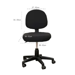 Stolar>2 st Universal Dator Kontorsstol Ryggstödsskydd Stretchigt Roterande Ritstol Överdrag Svart