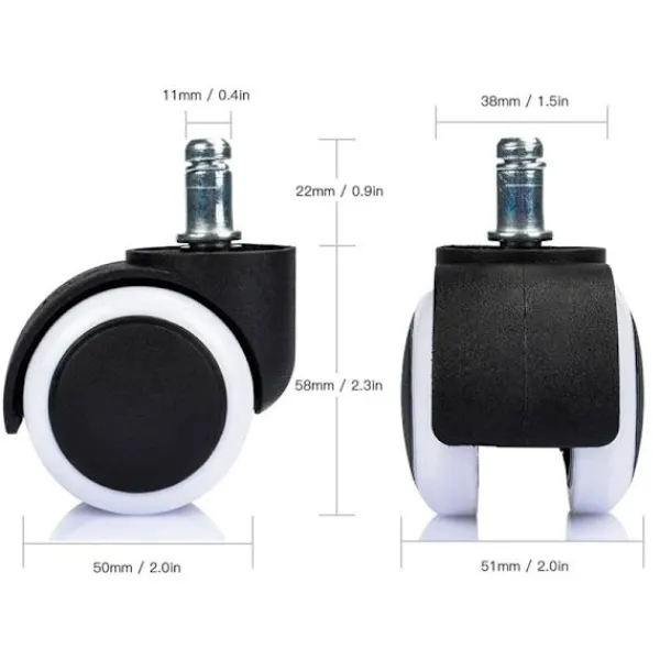 Kontorsmöbler>5 st universella slitstarka hjul (11/50 mm hjul)