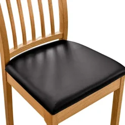 Stolar>4 st Vattentäta Stolsöverdrag i PU-läder för Matsalsstolar, Svart black-XM3-