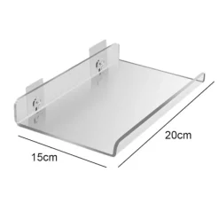 Hyllor>2 st väggmonterade flytande vägghyllor i akryl 20 cm x 15 cm