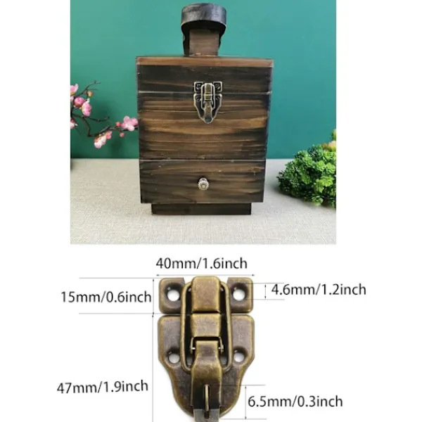 Kistor & Koffertar>/#/12 st Vintage Style Presentförpackning Vintage Lås för Resväska Mini Bron/#/
