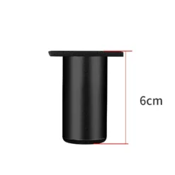 Stolar>4 st/set Metallben Möbelben SVARTA 6 CM 6cm