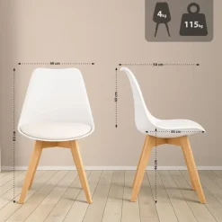 BellaFurn Matgrupper>5 -Stycke matsalsset - Middagset - Bekvämt ryggstöd, Ø 80 cm