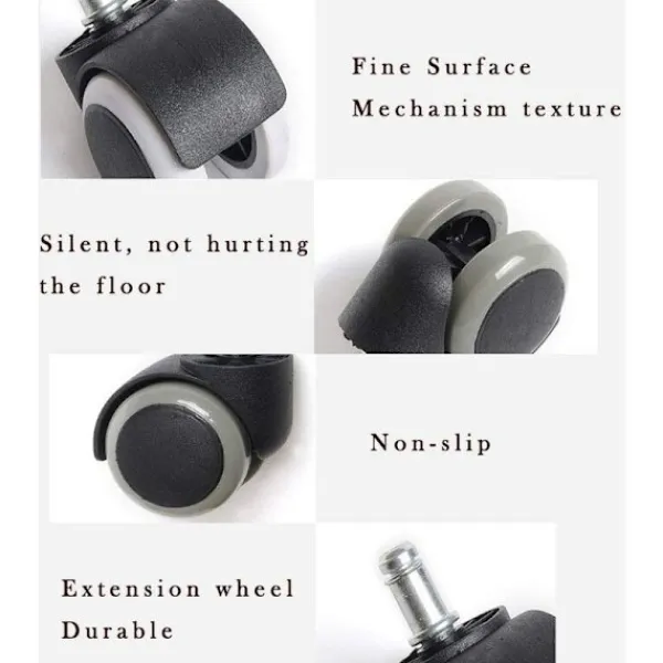 OCEAN Kontorsmöbler>5 stycken hjul, tysta universella kontorsstolshjul, stolshjul