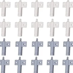 Skåp>20 stycken köksdörrsdämpare, skåpdämpare, låddämpare, mjuk och tyst dämpare, för skåp, dörr (vit+grå)