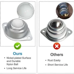 Småbord>8 stycken kulhjul, överföringsmöbelhjul, nylonkulhjul, 16 mm