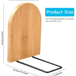 Hyllor>2 stycken träbokstöd, halkfria bokstöd, bokblock, bokhylla