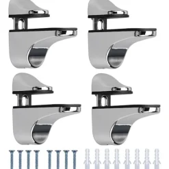 OCEAN Hyllor>4 stycken väggmonterade glashyllfästen Justerbara hyllfästen