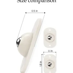 OCEAN Stolar>4 stycken (vita) självhäftande mini-universalhjul, små hjul