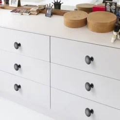 Byråer>24 svarta skåpknoppar, runda kökslådeknoppar, runda k