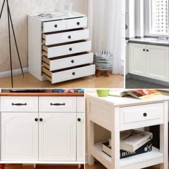 Byråer>24 svarta skåpknoppar, runda kökslådeknoppar, runda k