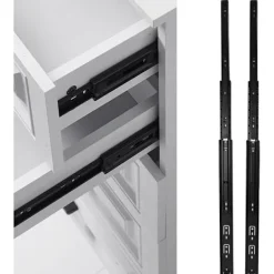 Kontorsmöbler>18 tum 10 par lådskenor 3-sektionsförlängning Stort lastbärande styrskena för hemmakontor KLB