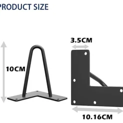 9054726961955 Småbord>4 tum/10 cm hårnålsben 4 st solida bordsben för möbelben med skyddsfötter, soffbordsben, stolsben, skåp, soffa