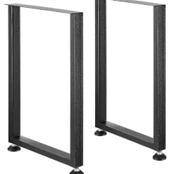 Matbord>28 tum justerbara möbelben, bordsben set om 2 för DIY, maxlast 454 kg, svart