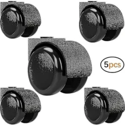 Kontorsmöbler>2 Tum Svart Tyst Stamfria Hjul - Ersättningshjul för Kontorsstolar - Möbelhjul - 5-pack - MXBC