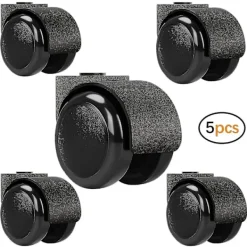 Kontorsmöbler>2 tum svart tyst stjälklös caster, kontorsstols hjul ersättning stols hjul, möbel hjul,