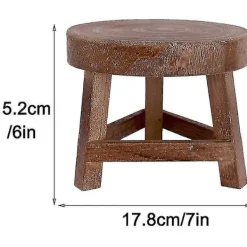 Pallar>7 tums minipall i trä, displayställ, blomkrukkolonn, minipall för suckulenter eller bonsai för utomhusdekor inomhus