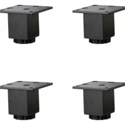 Soffbord>4 x Justerbara Möbelben i Aluminiumlegering (5cm/2in), Soffben, Kaffebordsben, Tvättställ Badrumsskåpsfötter, 5