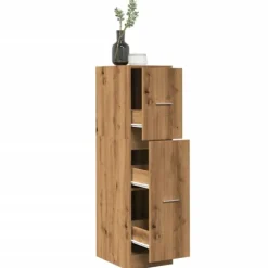 vidaXL Skåp>Apoteksskåp ek 30x41x118 cm konstruerat trä