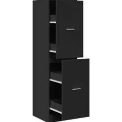 vidaXL Skåp>Apoteksskåp svart 40x41x144,5 cm konstruerat trä