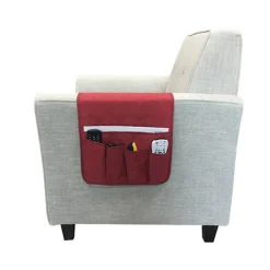 Fåtöljer>Armstödsorganisatör TV Fjärrkontrollhållare 5 Fickor Förvaring för Soffa Fåtölj Svart