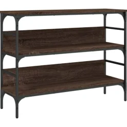 vidaXL Hyllor>Avlastningsbord brun ek 100x32x75 cm konstruerat trä