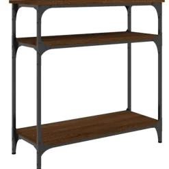 vidaXL Hyllor>Avlastningsbord brun ek 75x29x75 cm konstruerat trä