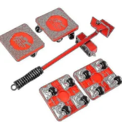 Byråer>Ays 5-delad uppsättning möbelflyttare transportverktyg möbellyftare flytthjul rullstång tungt material transport handverktyg--