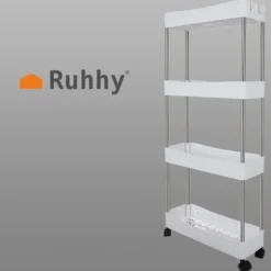 Ruhhy Hyllor>Badrumshylla på hjul 24291