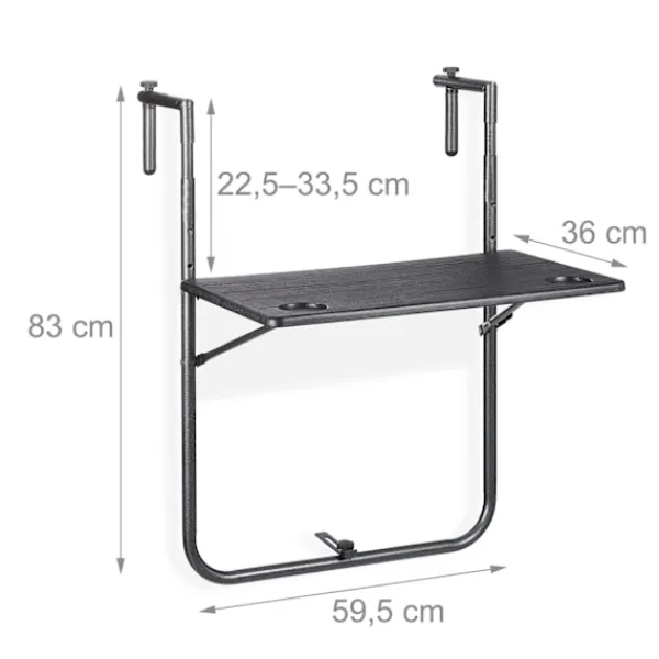 B2X Balkongmöbler>Balkongbord fällbart