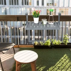 B2X Balkongmöbler>Balkongbord hängande trä