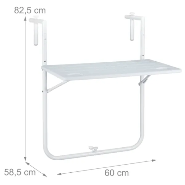 B2X Balkongmöbler>Balkongbord hängande vitt