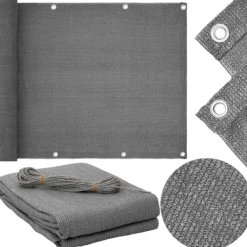 Balkongmöbler>BALKONSKYDD GRÅ 1X5M PE