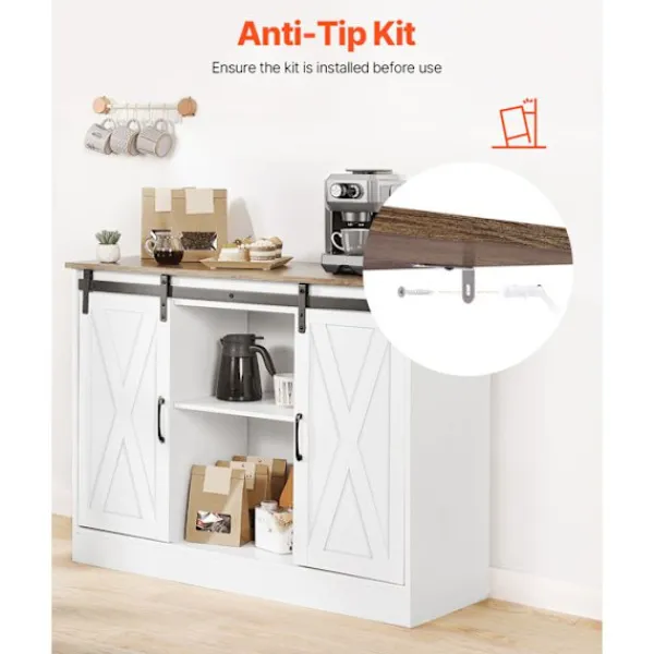 DUOKU Skåp>Bar Möbel - - 106 x 40 x 81,5 cm - Kaffe Skåp - Förvaring 3 Nivåer - Modernt Stil