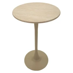 B2X Balkongmöbler>Barbord, krämfärgad, Ø 60 x 106 cm, modern design