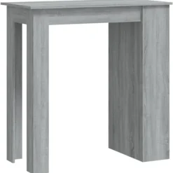 vidaXL Matgrupper>Barbord med förvaringshyllor grå 102x50x103,5cm konstruerat trä