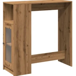 vidaXL Balkongmöbler>Barbord med hyllor artisian-ek 101x40x103,5 cm konstruerat trä